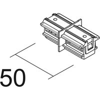 Ivela Connecteur longitudinal SQUARE 48 V, blanc, conducteur de courant