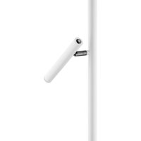 HELL LED-golvlampa Streak, 2 lampor med dimmer, vit