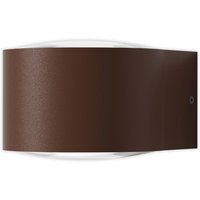 LOOM DESIGN Frey LED-vägglampa IP65 2x6W corten