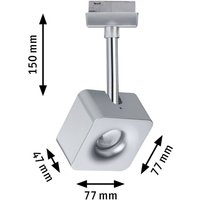 Paulmann URail Cube LED spot dimmer 2,700K chrome