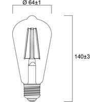Sylvania E27 filament LED ST64 4W 2 700K 840 lm