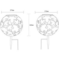 Globo LED solar light 36749S globe Ø 27 cm, silver, ground spike