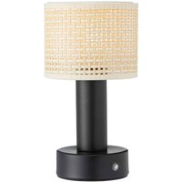 PR Home Tiara rechargeable table lamp, CCT, rattan/black