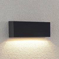 Lindby LED outdoor wall light Jarte, 24 cm, down, grey, IP65