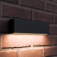 Lucande LED-utomhusvägglampa Elvira, antracit, metall, varmvit, IP65
