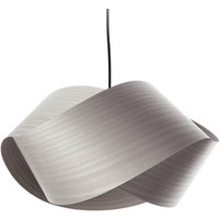 LZF LAMPS LZF pendellampa Nut, grå/nickelfärgad, längd 42 cm, trä