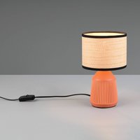 Reality Leuchten Bordslampa Formentera, terrakotta/beige, 27 cm keramik/papper