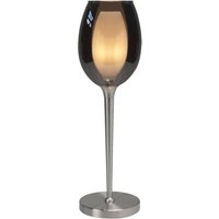 HighLight Belle bordslampa, rökgrå/nickel, höjd 40 cm, glas