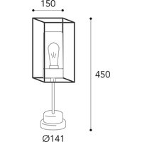 Moretti Luce Cubic³ 3369 pillar light antique brass/opal