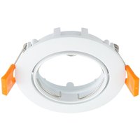 Prios Deckeneinbauleuchte Fibur, weiß, Zink, Ø 8,2 cm