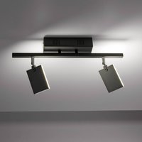 PURE Mira ceiling lamp 2-bulb remote CCT black