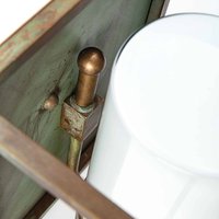 Moretti Luce Applique d'ext. Cubic³ 3366 laiton ancien/transp.