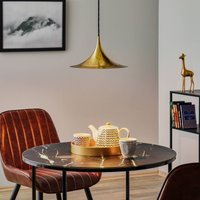 GUBI Semi pendellampa, Ø 30 cm, blank mässing