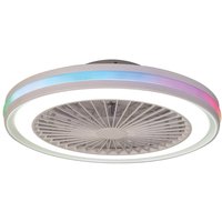 LED-Deckenventilator Gamer weiß DC leise Ø 47 cm CCT RGB