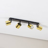 Luminex Spot pour plafond Demia, noir/cuivre, 66 cm, GU10