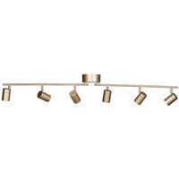 By Rydéns Correct downlight, gold-coloured, 6-bulb, metal, GU10