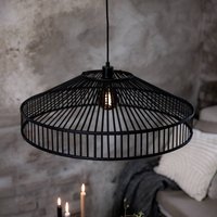 Markslöjd Suspension Tapa, fiche, noir, bambou, Ø 70 cm