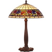 Artistar Flora bordslampa i Tiffany-stil, öppen nedtill, 64cm