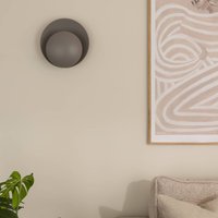 Applique murale Globen Lighting ORBIT, grise, métal, Ø 30 cm