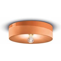 Ferroluce PI ceiling light, glossy/matt, Ø 40 cm orange