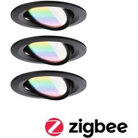 Paulmann Nova Coin Smart Black RGBW 3-pack 8.4 cm LED recessed light
