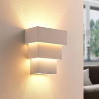 Lindby wall lamp Antonella, white plaster, G9, paintable, 21 cm