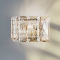 Lucea Vägglampa Orvin mässing antik bredd 33 cm glas/metall 2 lampor