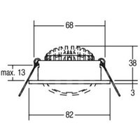 BRUMBERG LED downlight 38° round aluminium 3,000 K