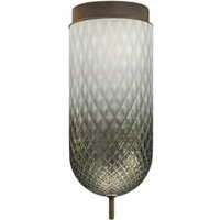 OLEV LED-Deckenlampe Curuba, grau, Glas, Höhe 40 cm, 2.700 K