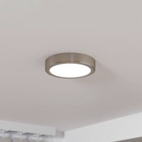 EGLO LED-panel för utanpåliggande montering Fueva 5 IP20 830 nickel Ø16cm