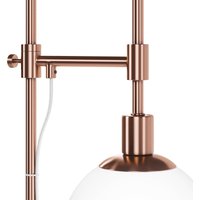 Maytoni Erich floor lamp, brass rosé, glass/metal, 1-bulb