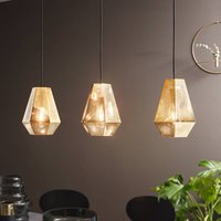 EGLO Hänglampa Chiavica, mässing, 3 lampor