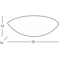 austrolux KOLARZ Bisquitte wall light, white, width 35 cm, plaster