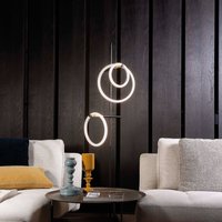 Marchetti Ulaop LED floor lamp, three rings, black