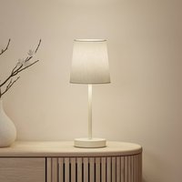 Paulmann Stellan II table lamp, cream, height 40 cm, fabric