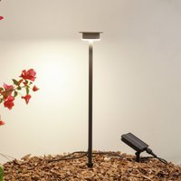 Lindby Lyris LED solar light, black, aluminium, 3,000 K