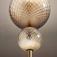OLEV LED floor lamp TERRA&LUNA, gold/amber, metal/glass, 927