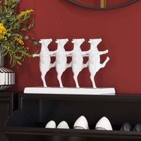 KARE Dancing Cows decorative figurine, white, polyresin, height 23 cm