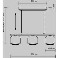 Maytoni LED-hänglampa Spirito, 3 lampor, vit, glas, dimbar