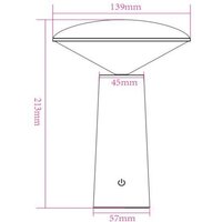 Lucide Jive LED outdoor table lamp battery dimmable black