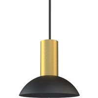 Nowodvorski Lighting Hänglampa Hermanos C svart/mässing halvrund