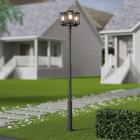 Lucande Siveta outdoor lamp, 240cm, 3-bulb, black, E27, IP65