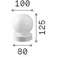 Ideallux Ideal Lux Carta table lamp, white, plastic, Ø 10 cm