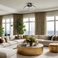 Milagro Lighting LED-taklampa Delta, metall, svart, 4 000 K