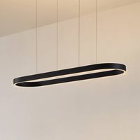 Lucande Smart LED pendant light Melinay, black, CCT, Tuya