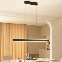 Lucande LED-hänglampa Philine, längd 121 cm svart järn