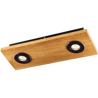 HerzBlut Deckenleuchte Lennon, 44 cm, 2-flammig, Holz, GU10