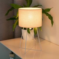 Duolla Trixi table lamp with wire frame white/beige, fabric, E14