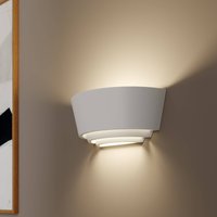 Lindby Azriel plaster wall lamp white semicircle 3-level