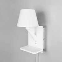Trio Lighting Comfort vägglampa, matt vit, metall, stickpropp, E14